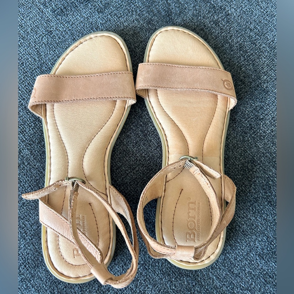 Tan Born Flat Sandals